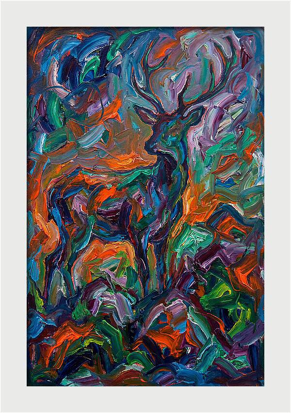 Hog Deer In Expressionist Style