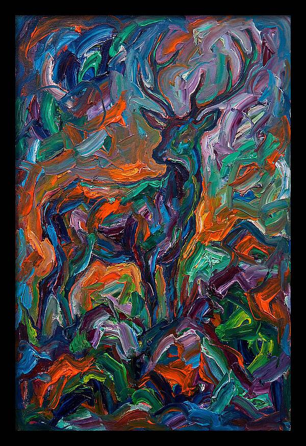 Hog Deer In Expressionist Style