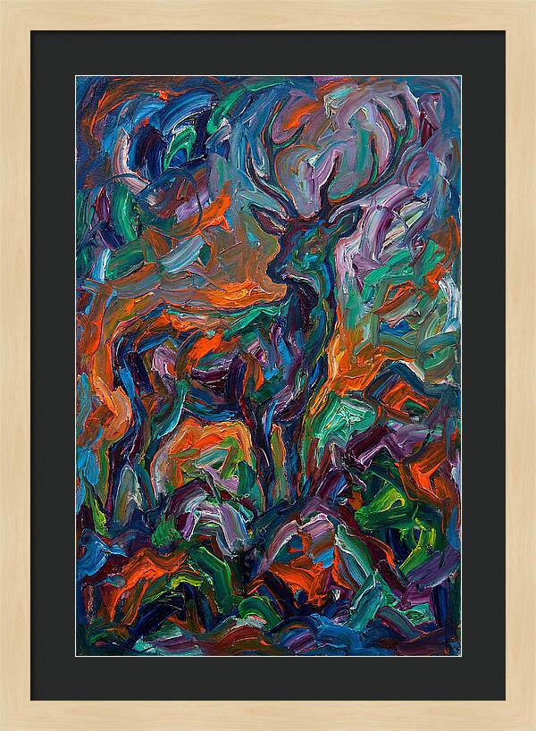Hog Deer In Expressionist Style