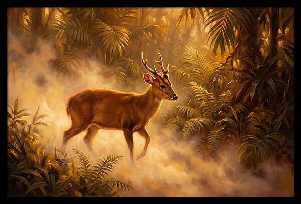 Hog Deer In Forest