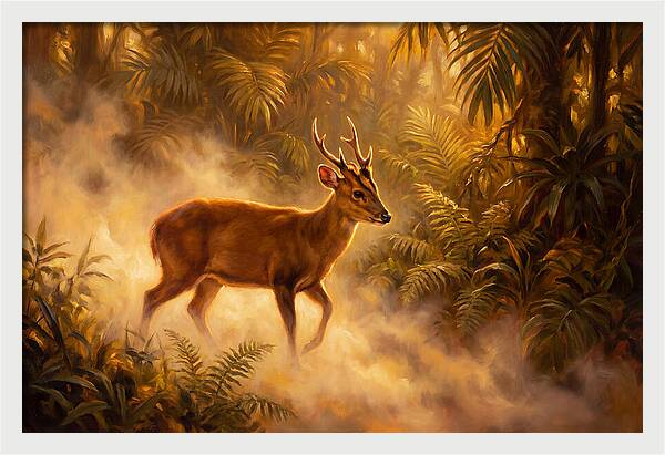 Hog Deer In Forest
