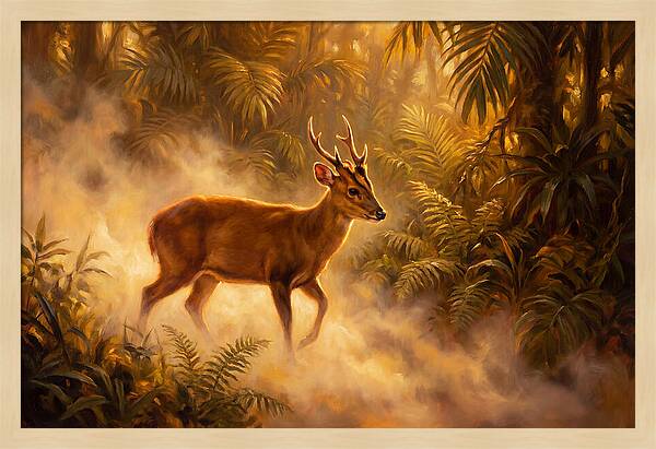 Hog Deer In Forest