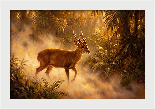 Hog Deer In Forest