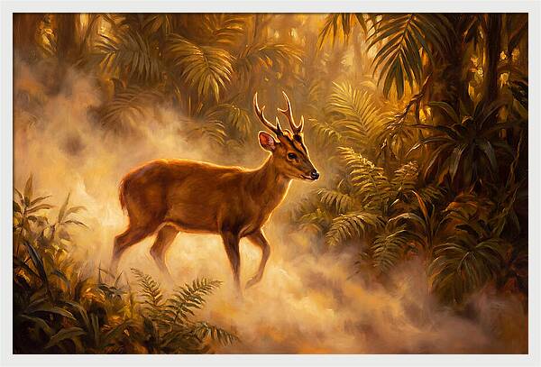 Hog Deer In Forest