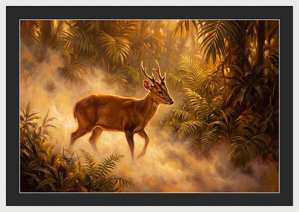 Hog Deer In Forest