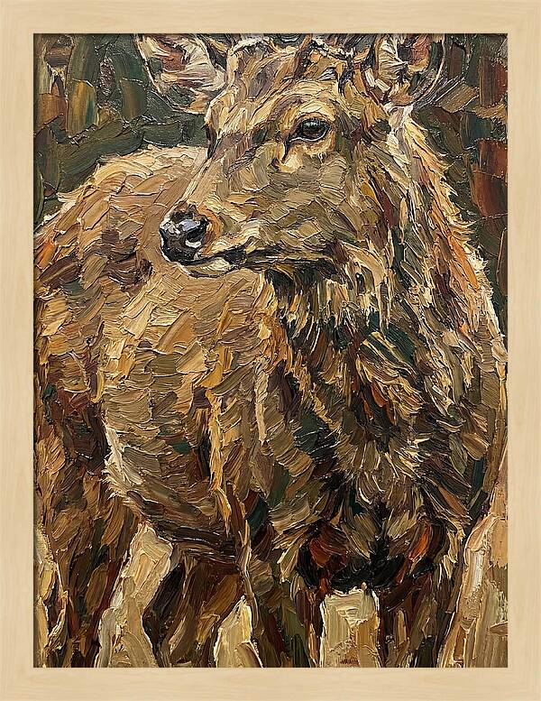 Hog Deer In Natural Habitat
