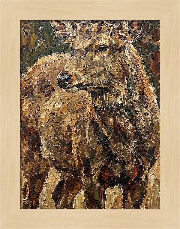 Hog Deer In Natural Habitat