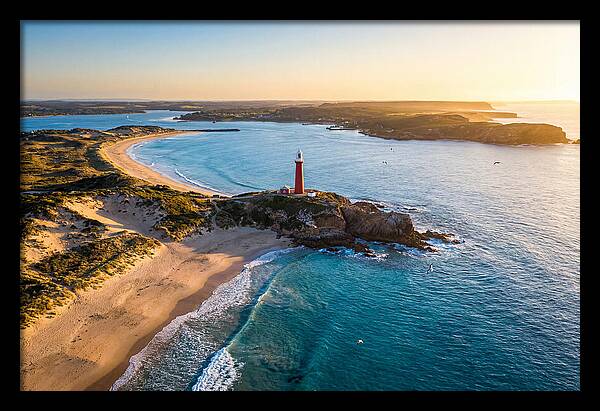 Holland Harbor Light At Sunset