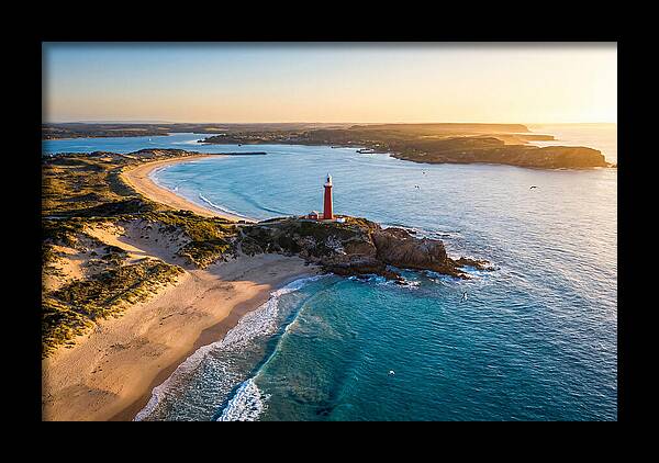 Holland Harbor Light At Sunset