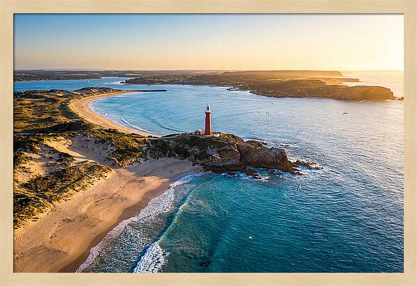 Holland Harbor Light At Sunset