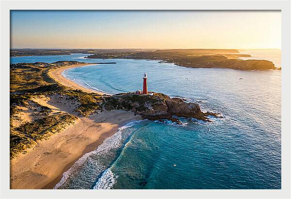 Holland Harbor Light At Sunset