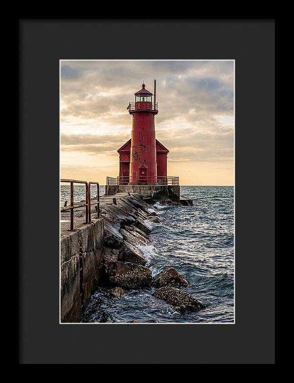 Holland Harbor Lighthouse At Dusk