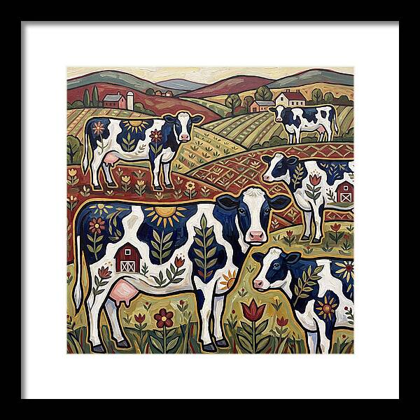 Holstein Cattle In A Pastoral Landscape