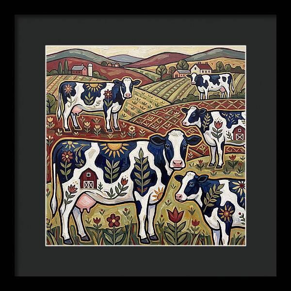 Holstein Cattle In A Pastoral Landscape