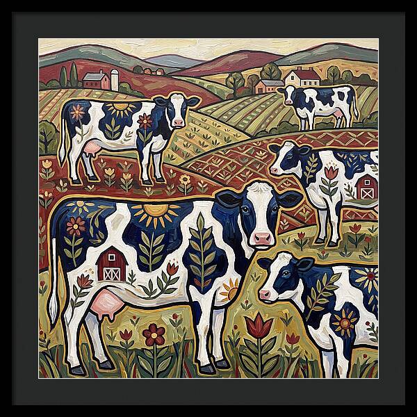 Holstein Cattle In A Pastoral Landscape