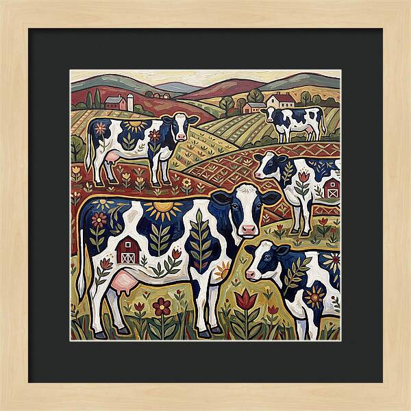 Holstein Cattle In A Pastoral Landscape