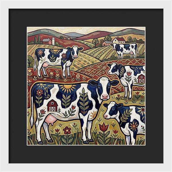 Holstein Cattle In A Pastoral Landscape