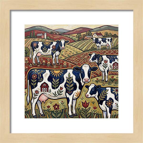 Holstein Cattle In A Pastoral Landscape