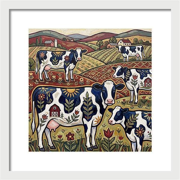Holstein Cattle In A Pastoral Landscape