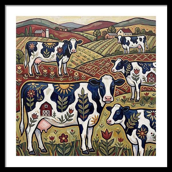Holstein Cattle In A Pastoral Landscape