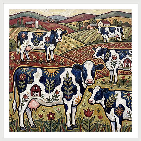 Holstein Cattle In A Pastoral Landscape