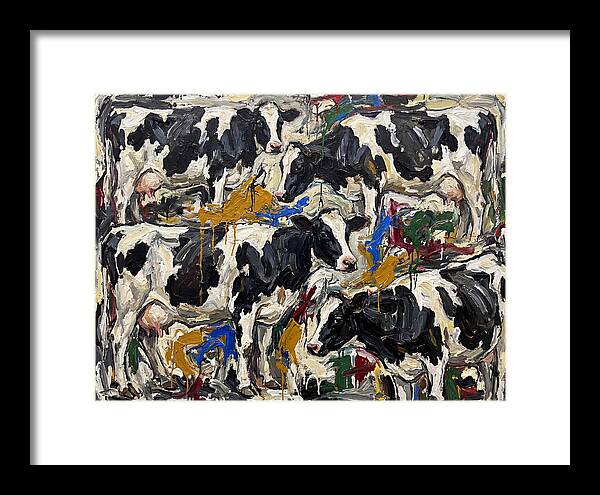 Holstein Cattle In Expressionist Style