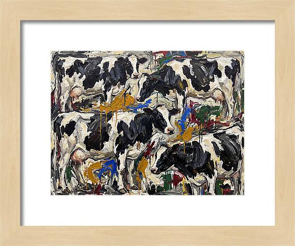 Holstein Cattle In Expressionist Style