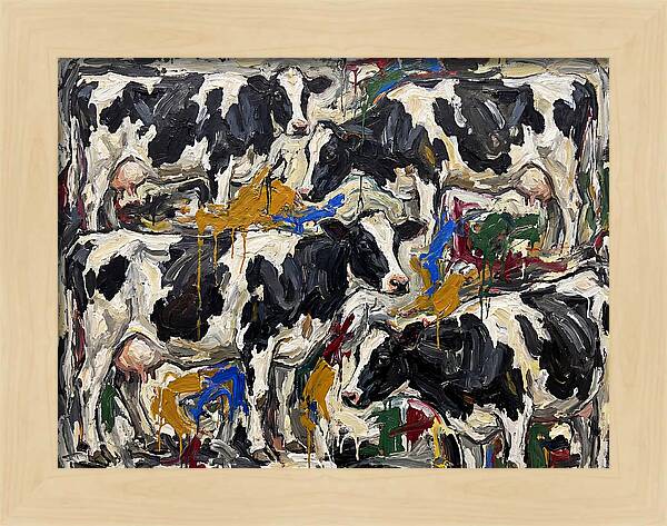 Holstein Cattle In Expressionist Style