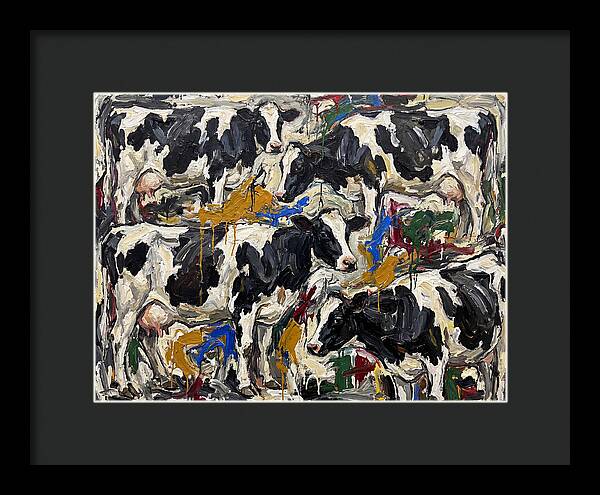 Holstein Cattle In Expressionist Style