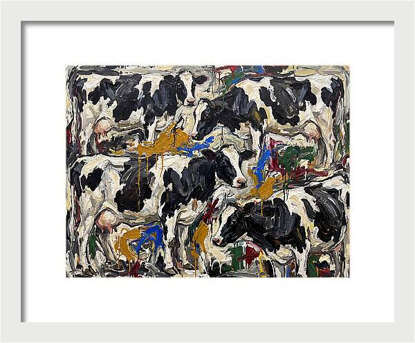 Holstein Cattle In Expressionist Style