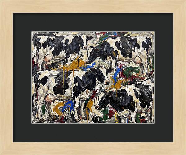 Holstein Cattle In Expressionist Style