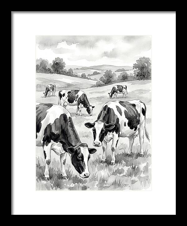 Holstein Cattle In Pastoral Landscape