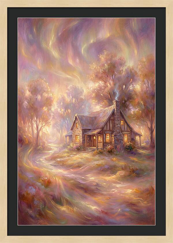 Homestead Under Aurora