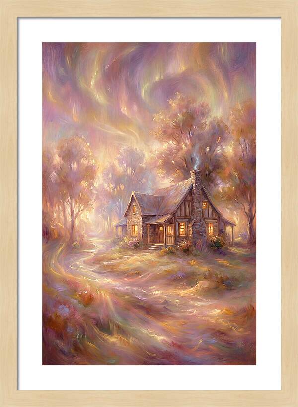 Homestead Under Aurora