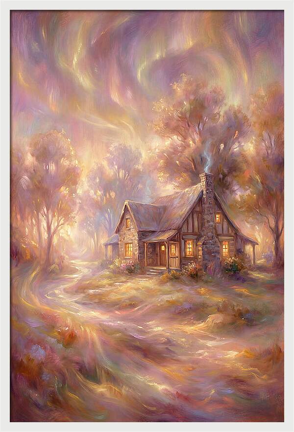 Homestead Under Aurora