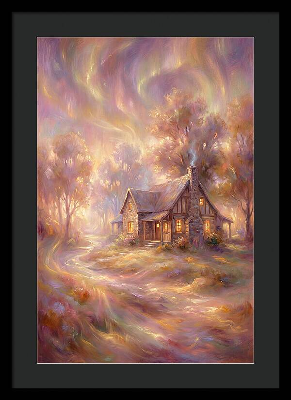 Homestead Under Aurora