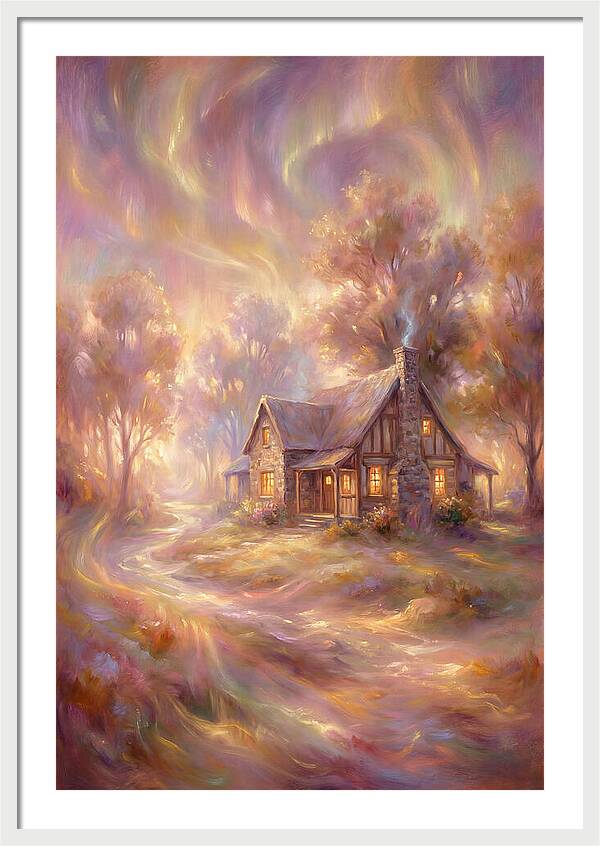 Homestead Under Aurora