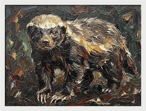 Honey Badger In Realistic Detail