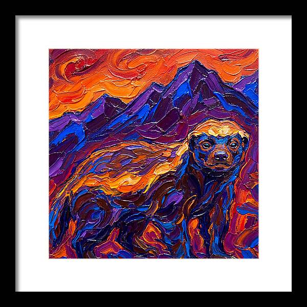 Honey Badger In Vibrant Landscape