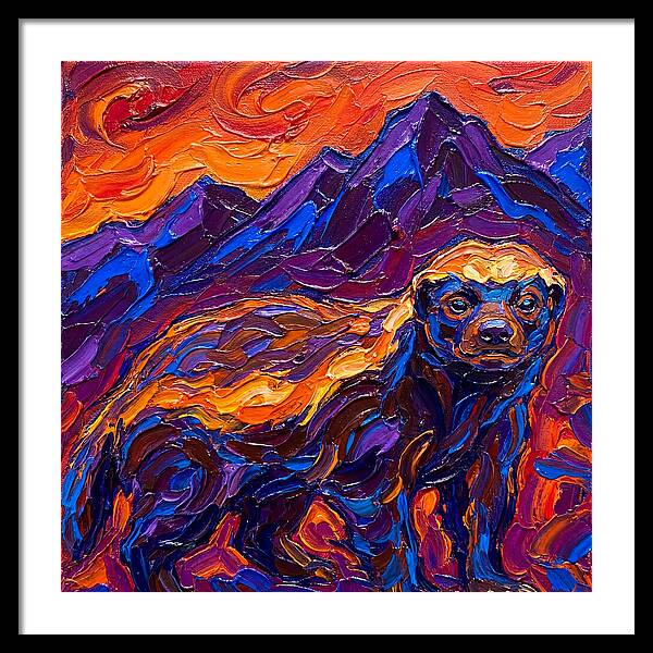 Honey Badger In Vibrant Landscape
