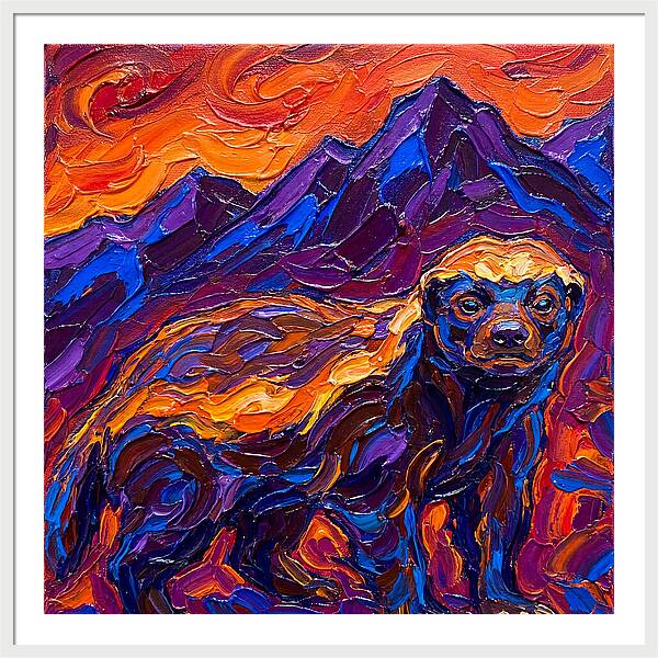 Honey Badger In Vibrant Landscape