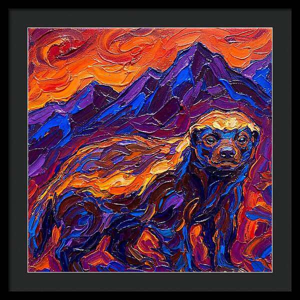 Honey Badger In Vibrant Landscape