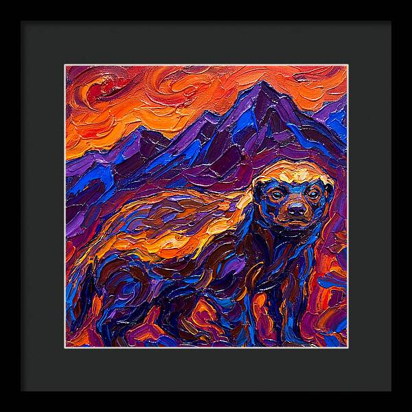 Honey Badger In Vibrant Landscape