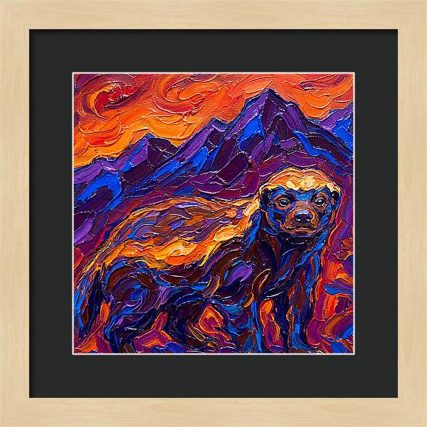 Honey Badger In Vibrant Landscape