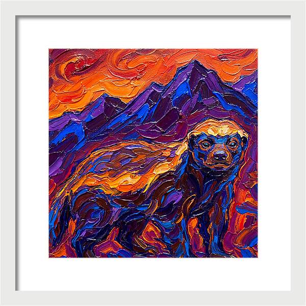 Honey Badger In Vibrant Landscape