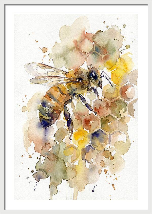 Honeybee Among Honeycomb