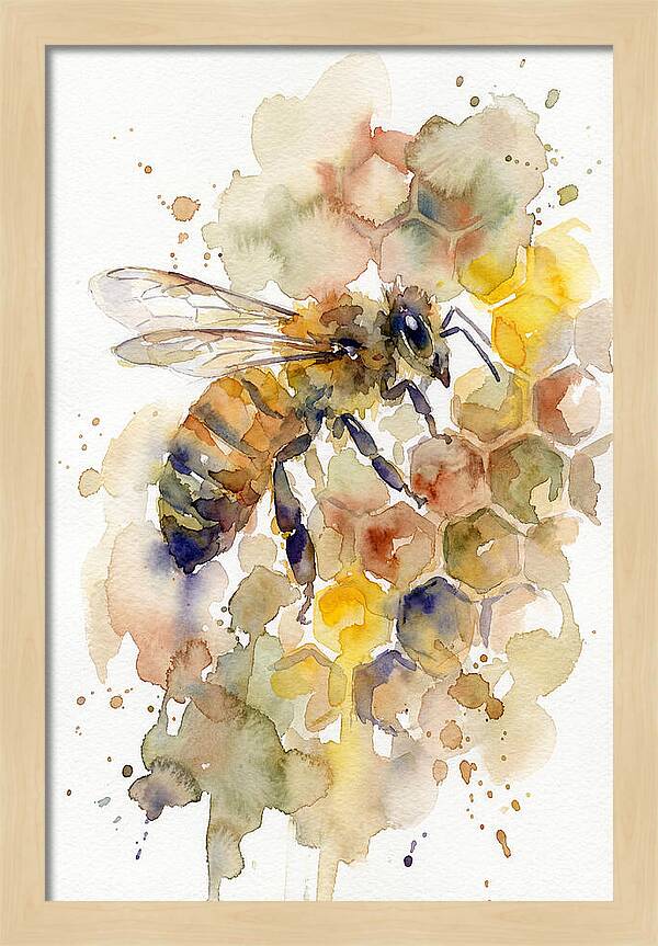 Honeybee Among Honeycomb