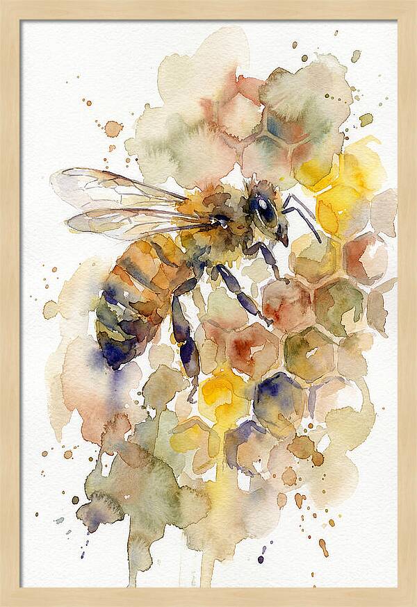 Honeybee Among Honeycomb