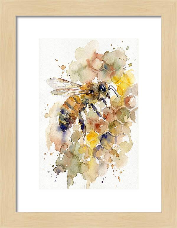 Honeybee Among Honeycomb