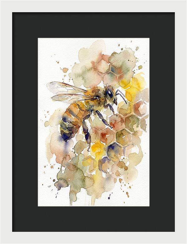 Honeybee Among Honeycomb